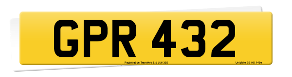 Registration number GPR 432